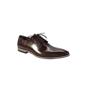 Mario Rossini Mens Leather Round Toe Lace-Up Oxford Dress Shoes Brown Size 11.5